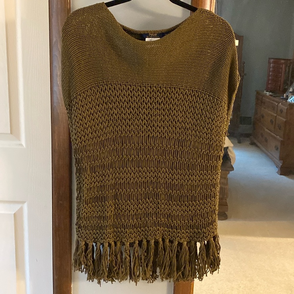 Polo Ralph Lauren Olive Green Cotton Sweater